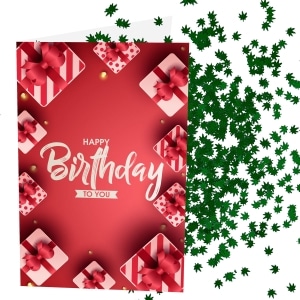 Happy Birthday Card Weed