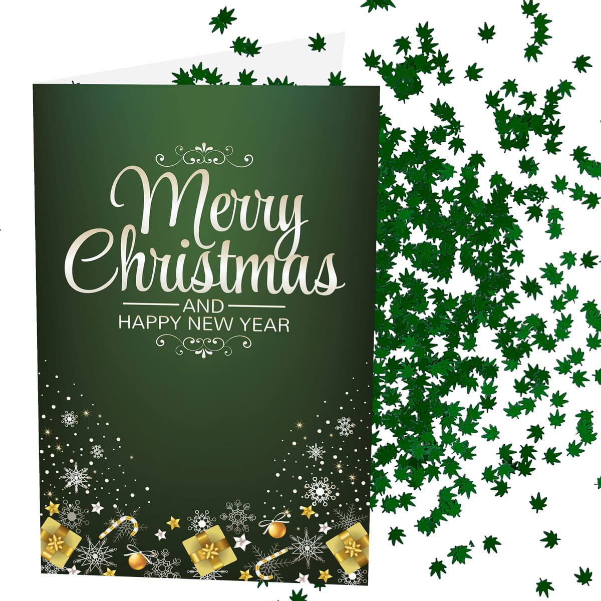 Merry Christmas Card Weed